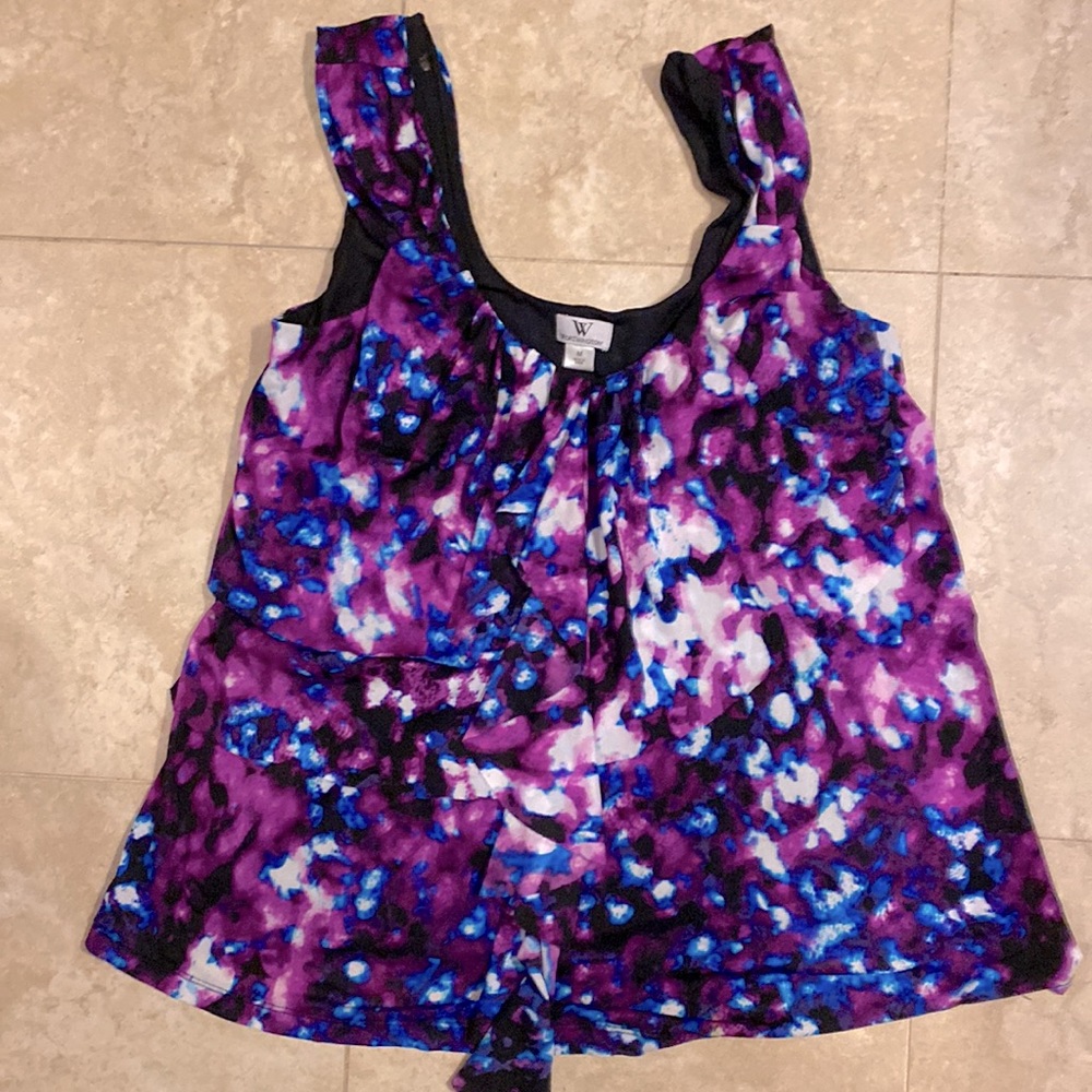 Worthington Women’s Multicolored Fully lined Tank Top Size Medium